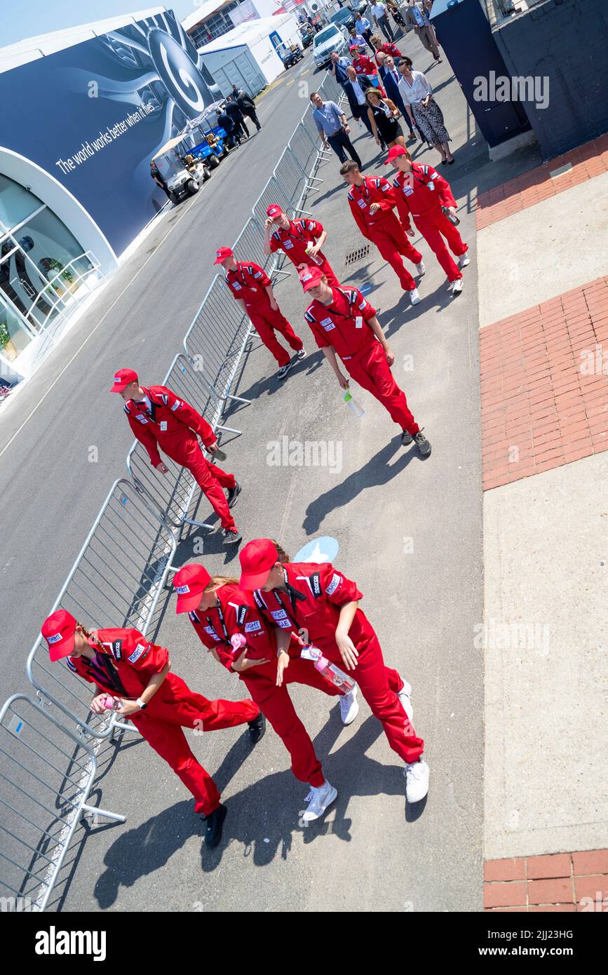 Flight Daily News staff at Farnborough International Airshow 2022. Stock Photo