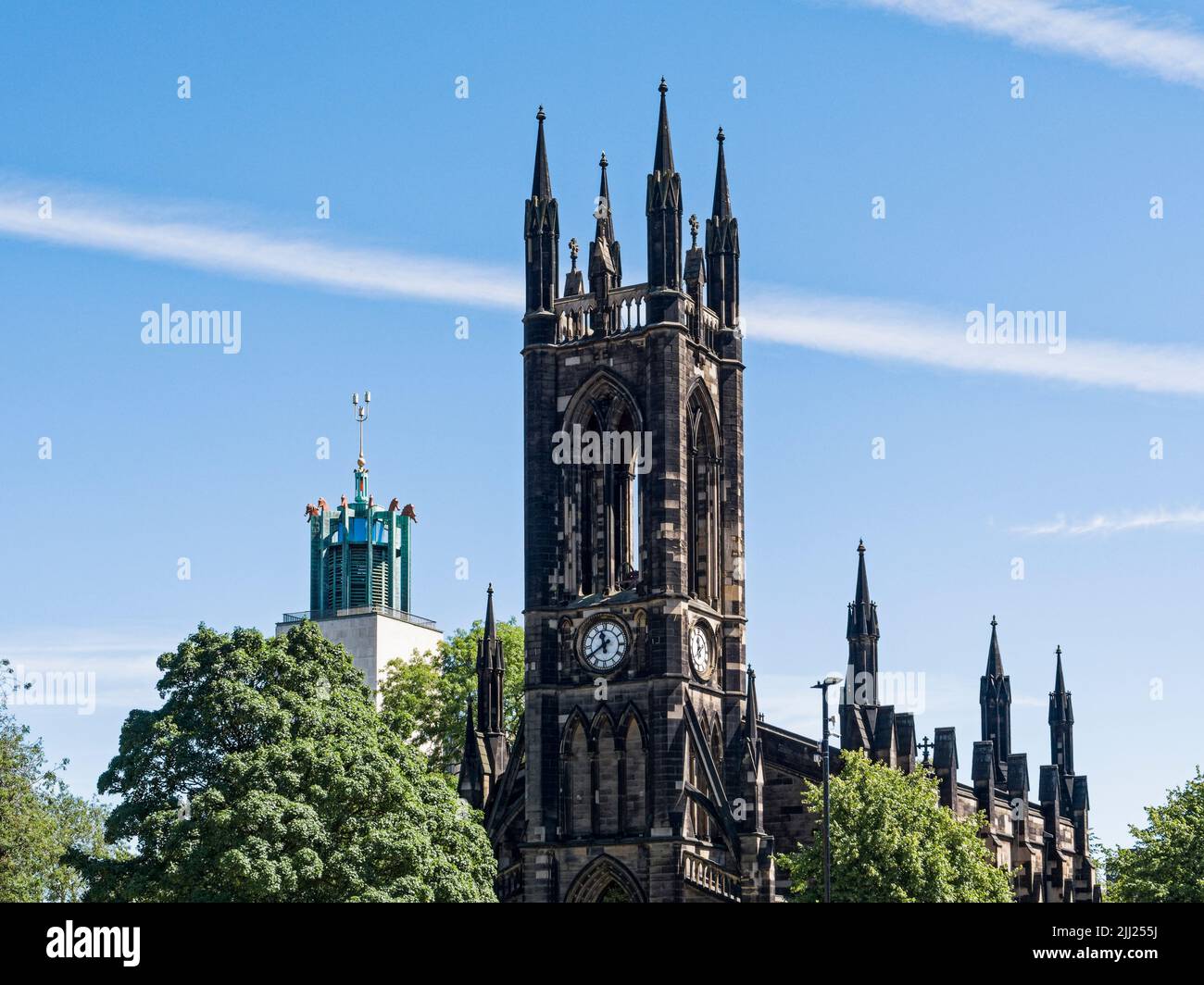 Two of the most prominent landmarks in Newcastle upon Tyne, UK are The