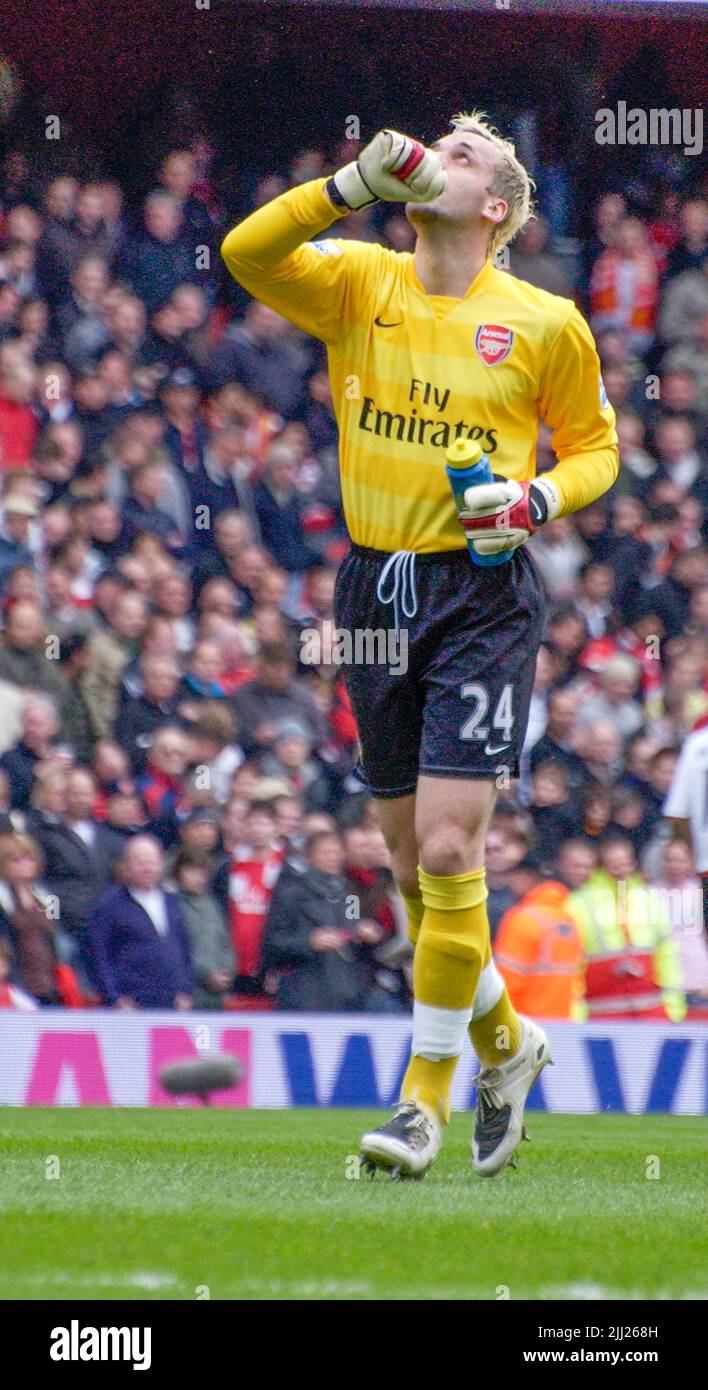 Arsenal's Goalkeeper Manuel Almunia Stock Photo