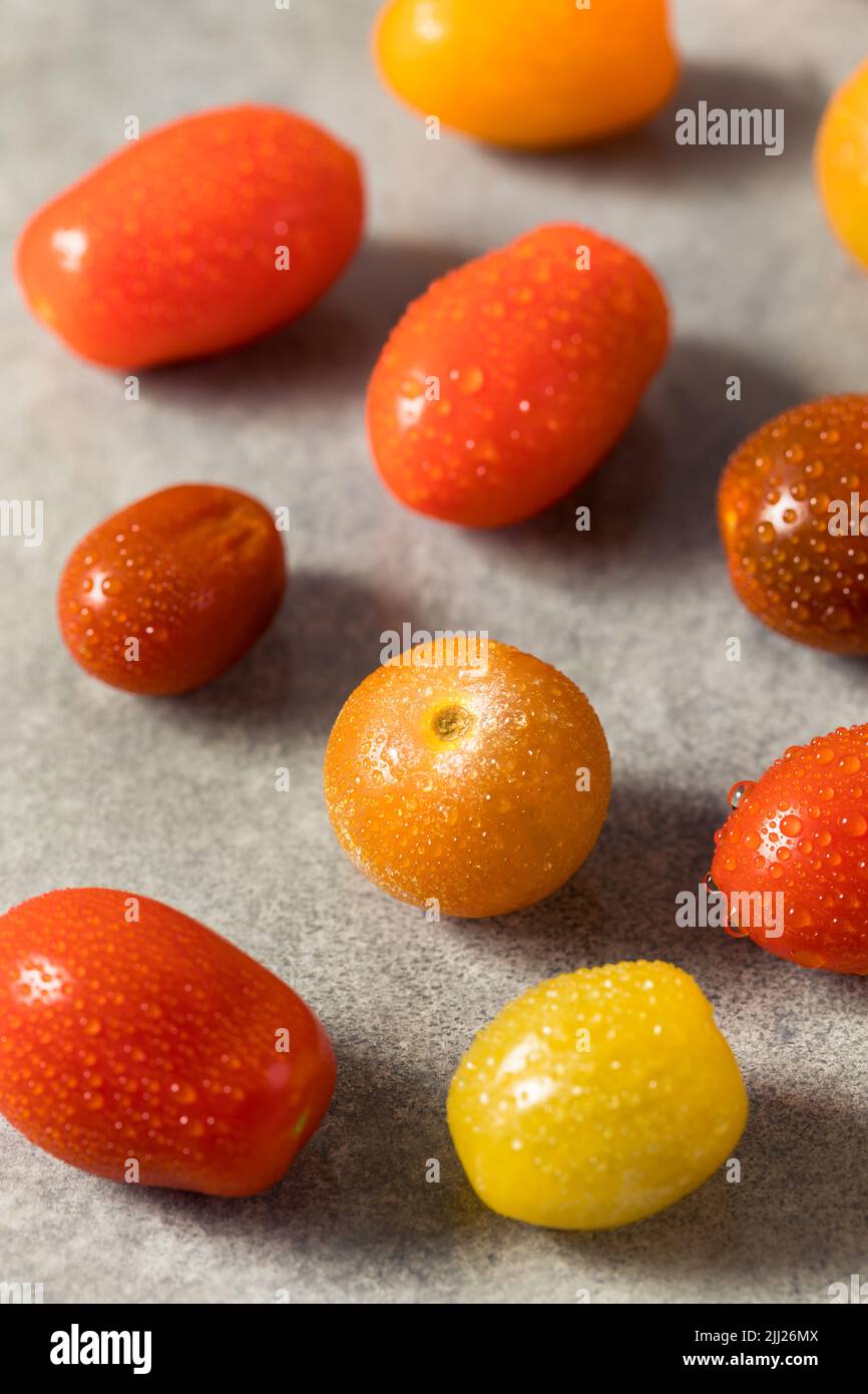 Organic Heirloom Cherry Tomatoes in a Bowl Stock Photo - Alamy