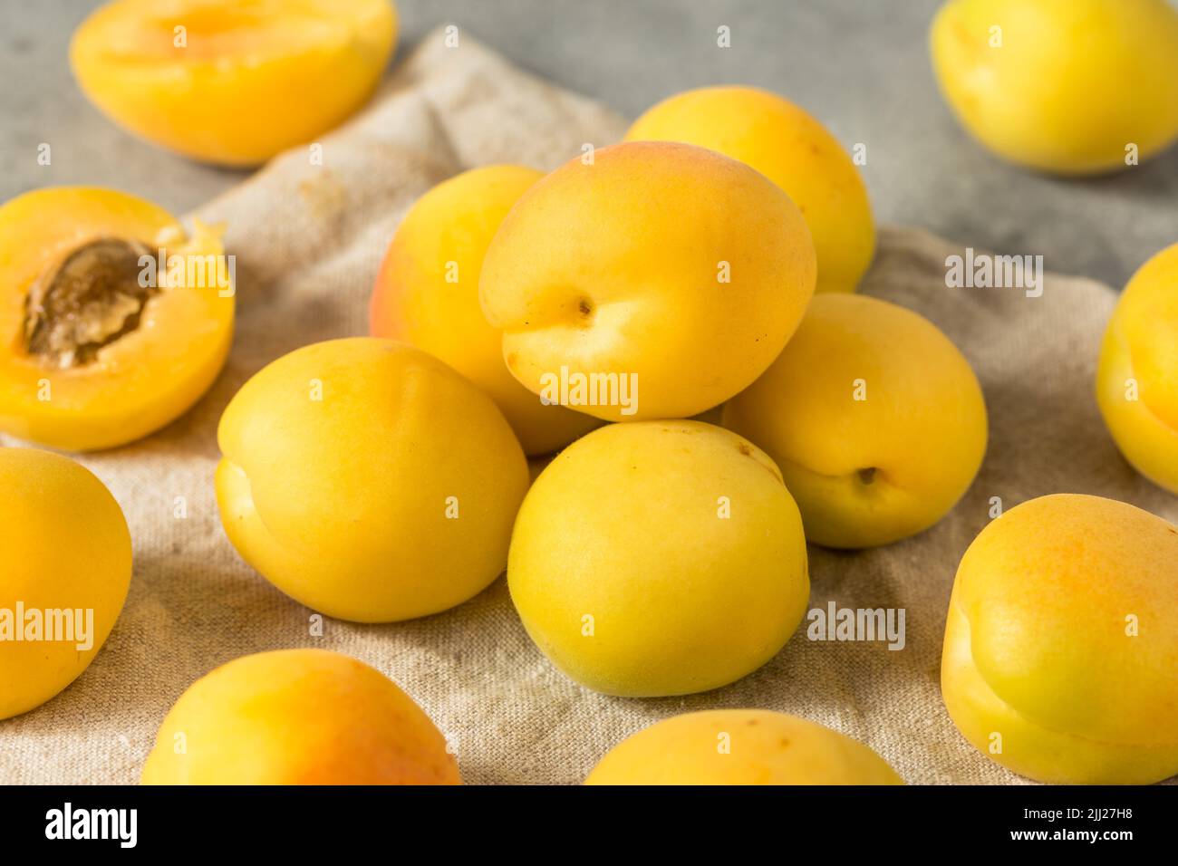 Healthy Organic White Apricot Angelcots Ready to Eat Stock Photo - Alamy