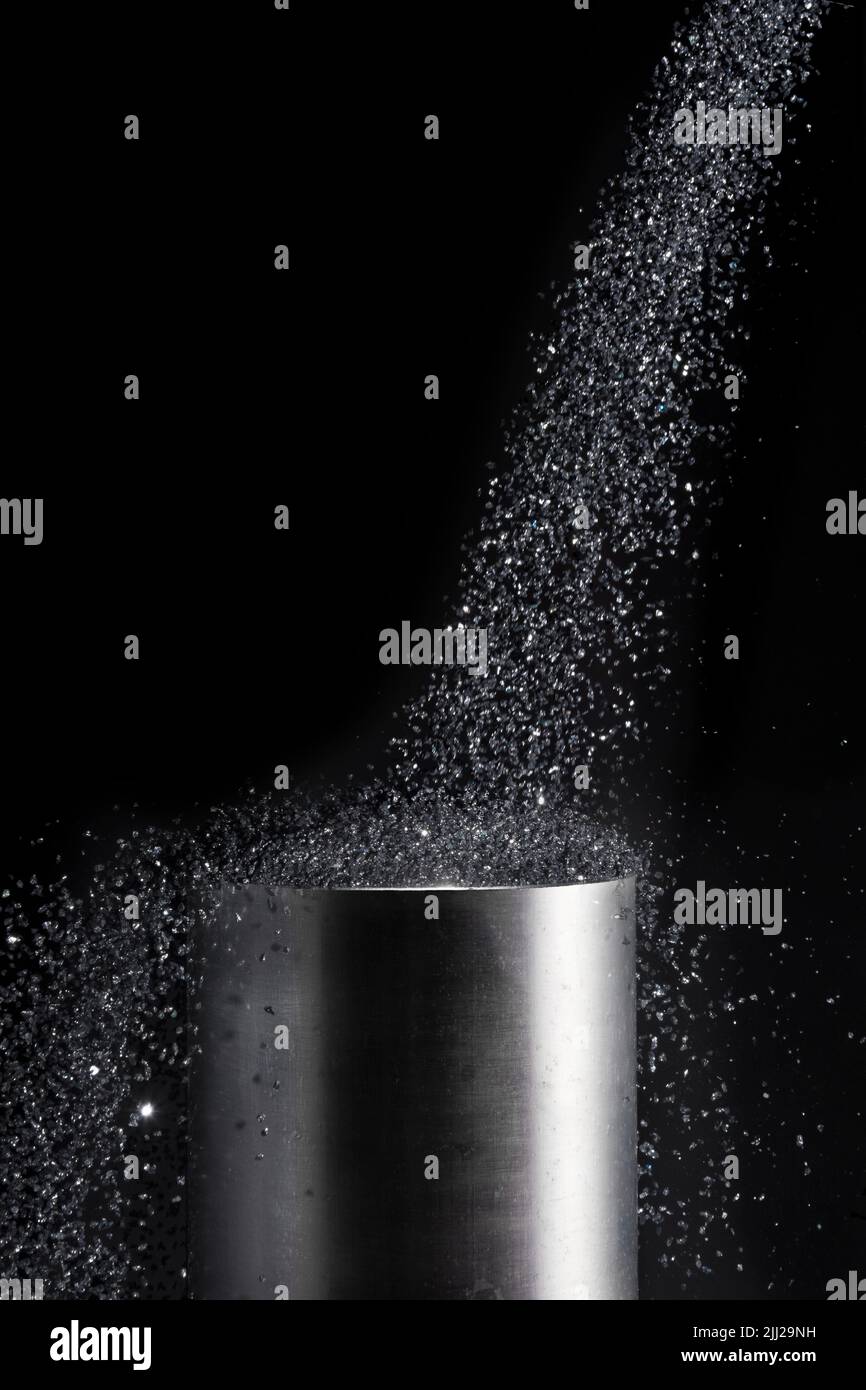 Aluminium metal block and aluminum fibres Stock Photo Alamy