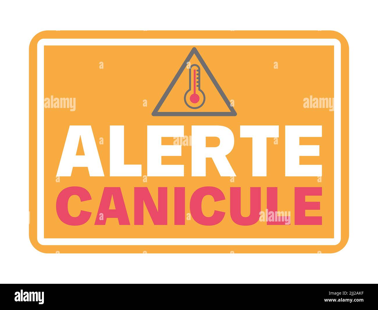 french heat wave alert banner heat warning Stock Photo Alamy