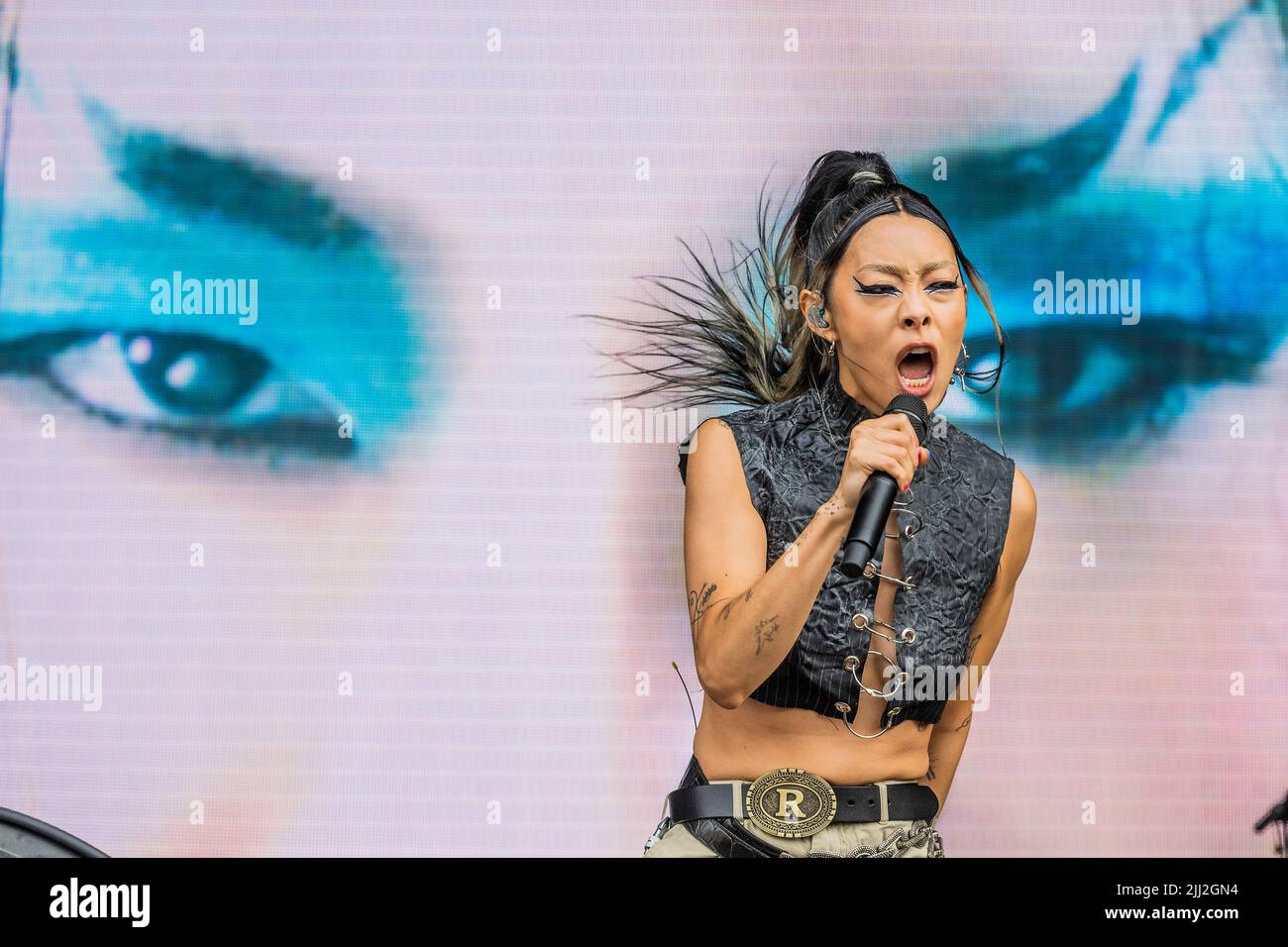 Henham Park, Suffolk, UK. 22nd July, 2022. Rina Sawayama plays the ...