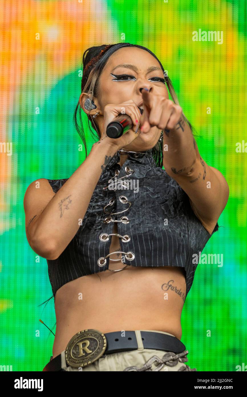 Henham Park, Suffolk, UK. 22nd July, 2022. Rina Sawayama plays the ...