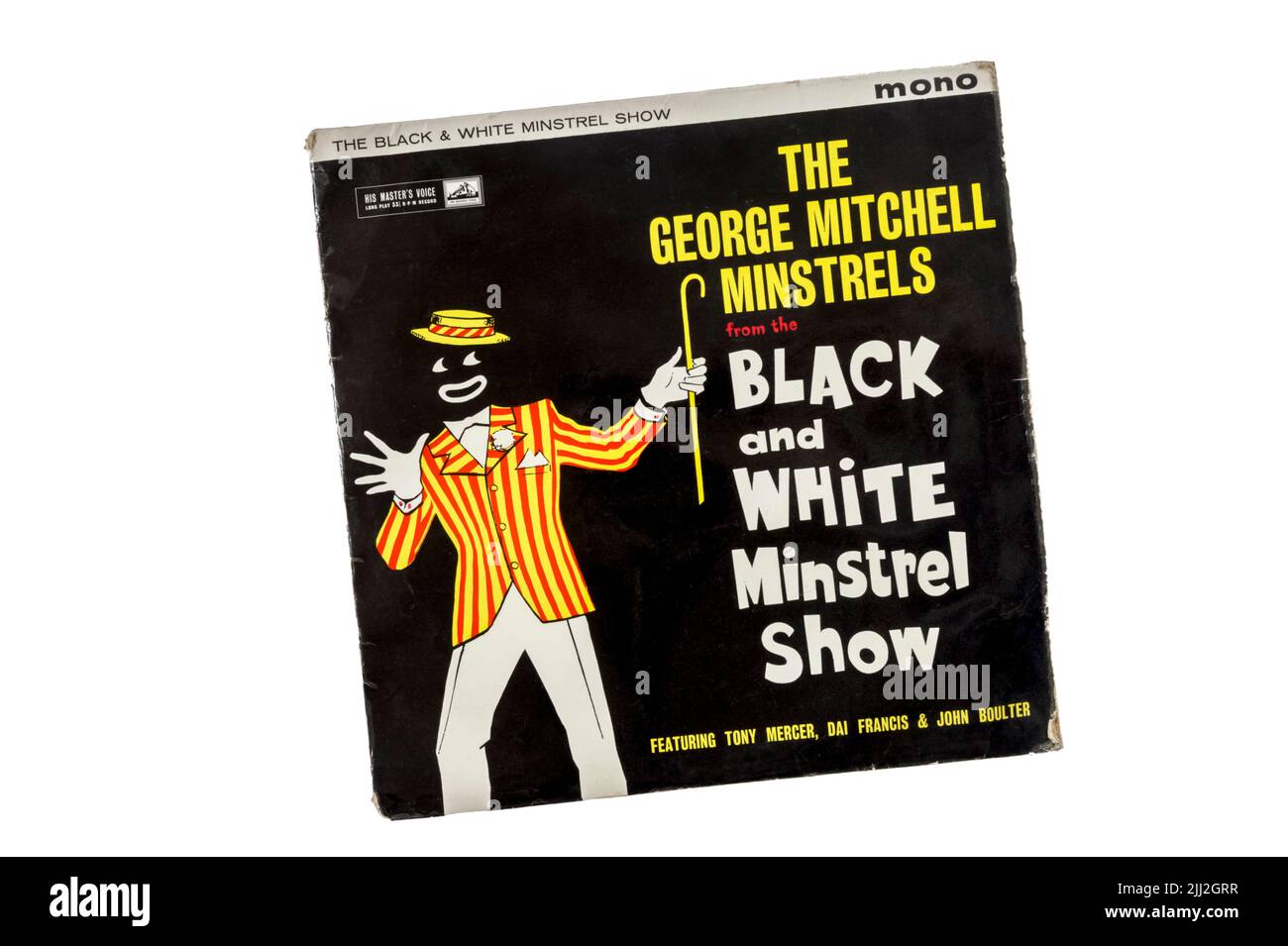 The George Mitchell Minstrels from the Black & White Minstrel Show.  LP released in 1960. Stock Photo