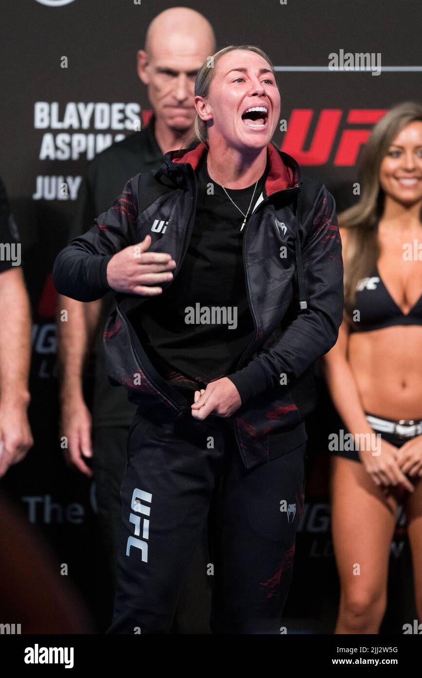 London, UK. 22nd July, 2022. English MMA fighter Molly McCann poses on