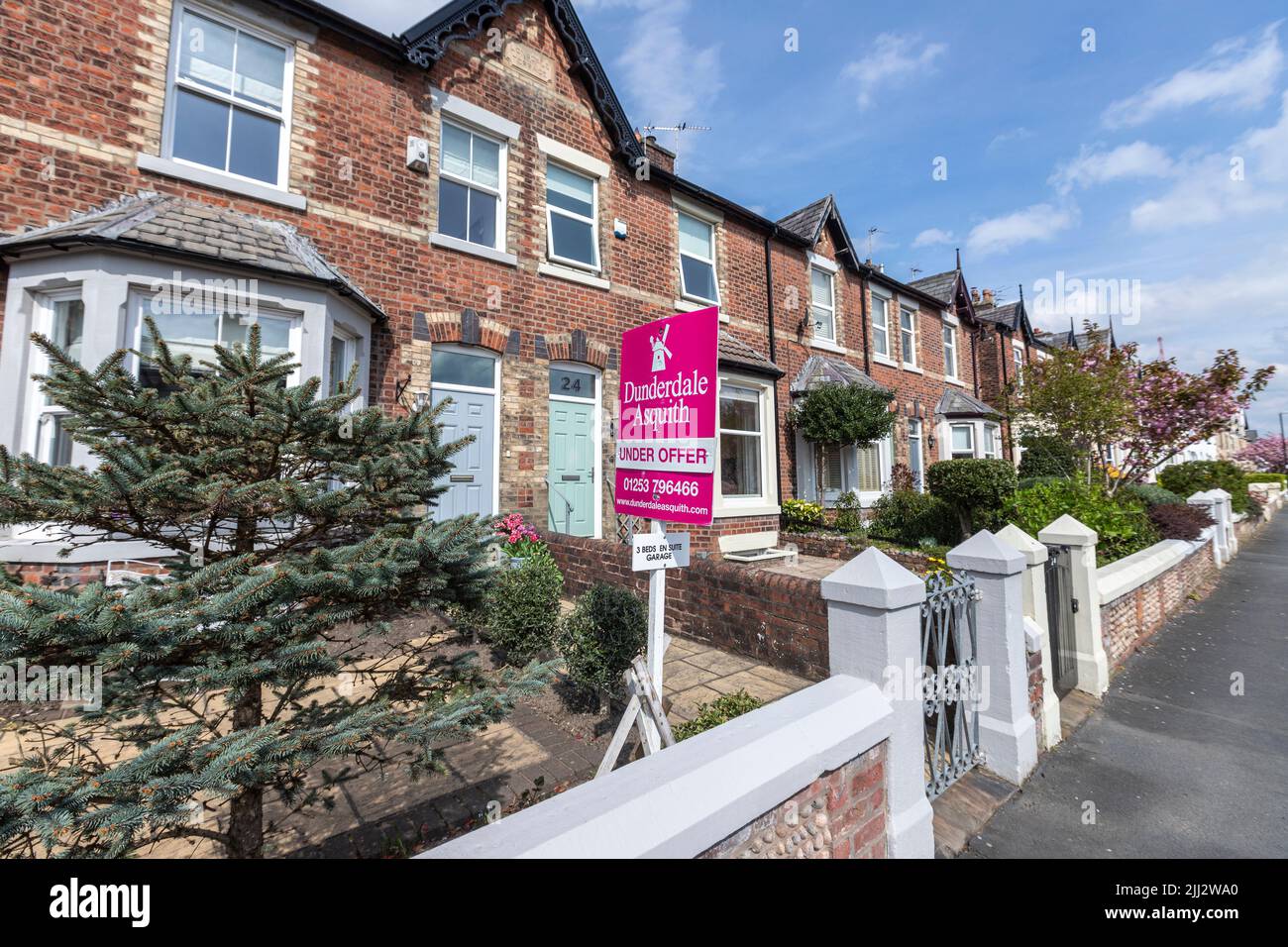House under offer, Westby St, , Lytham St Annes, Lancashire, England, UK Stock Photo