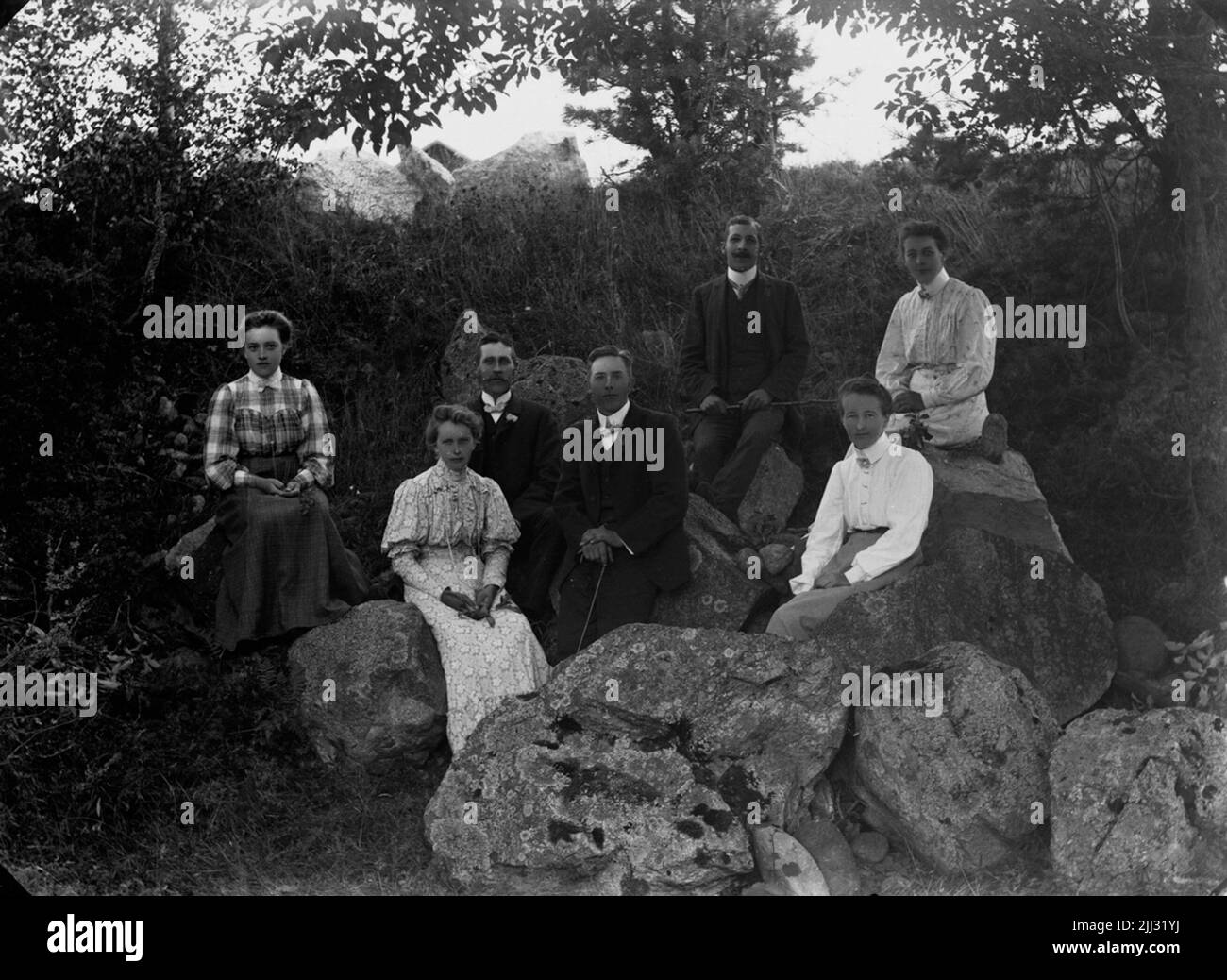 Group picture seven people Stock Photo - Alamy