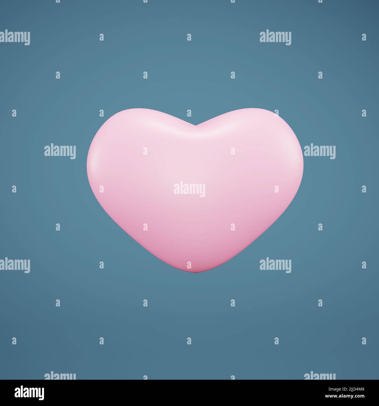 Pink heart against light blue background, 3d render Stock Photo - Alamy