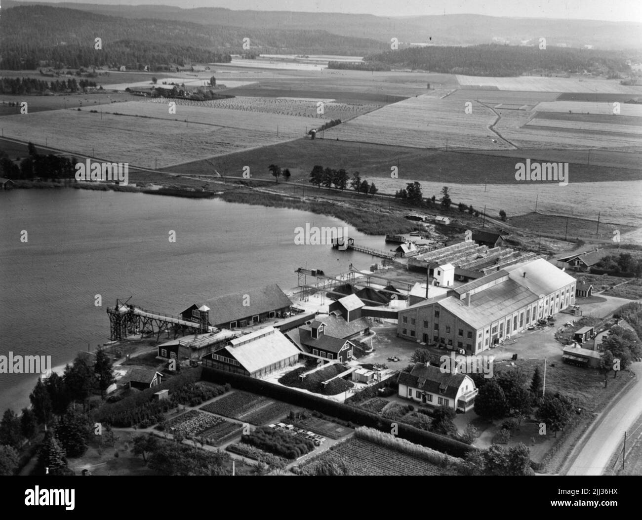 Hammer, the glassworks from above Stock Photo