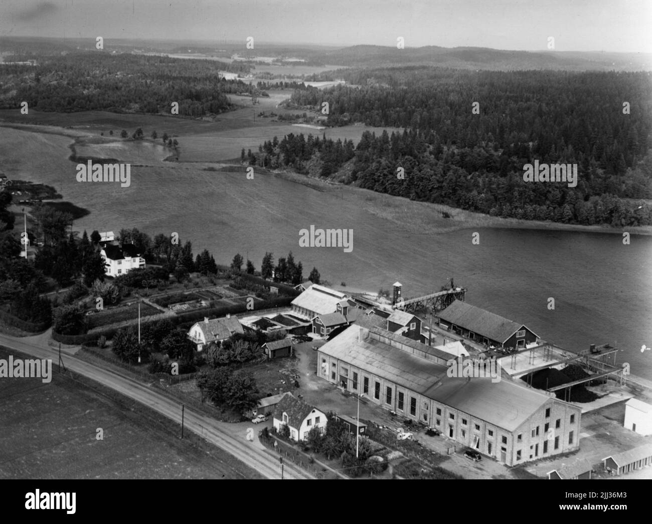 Hammer, the glassworks from above Stock Photo