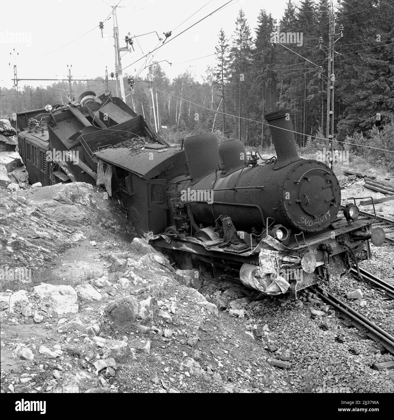 Train tracking.juni 1956 Stock Photo - Alamy
