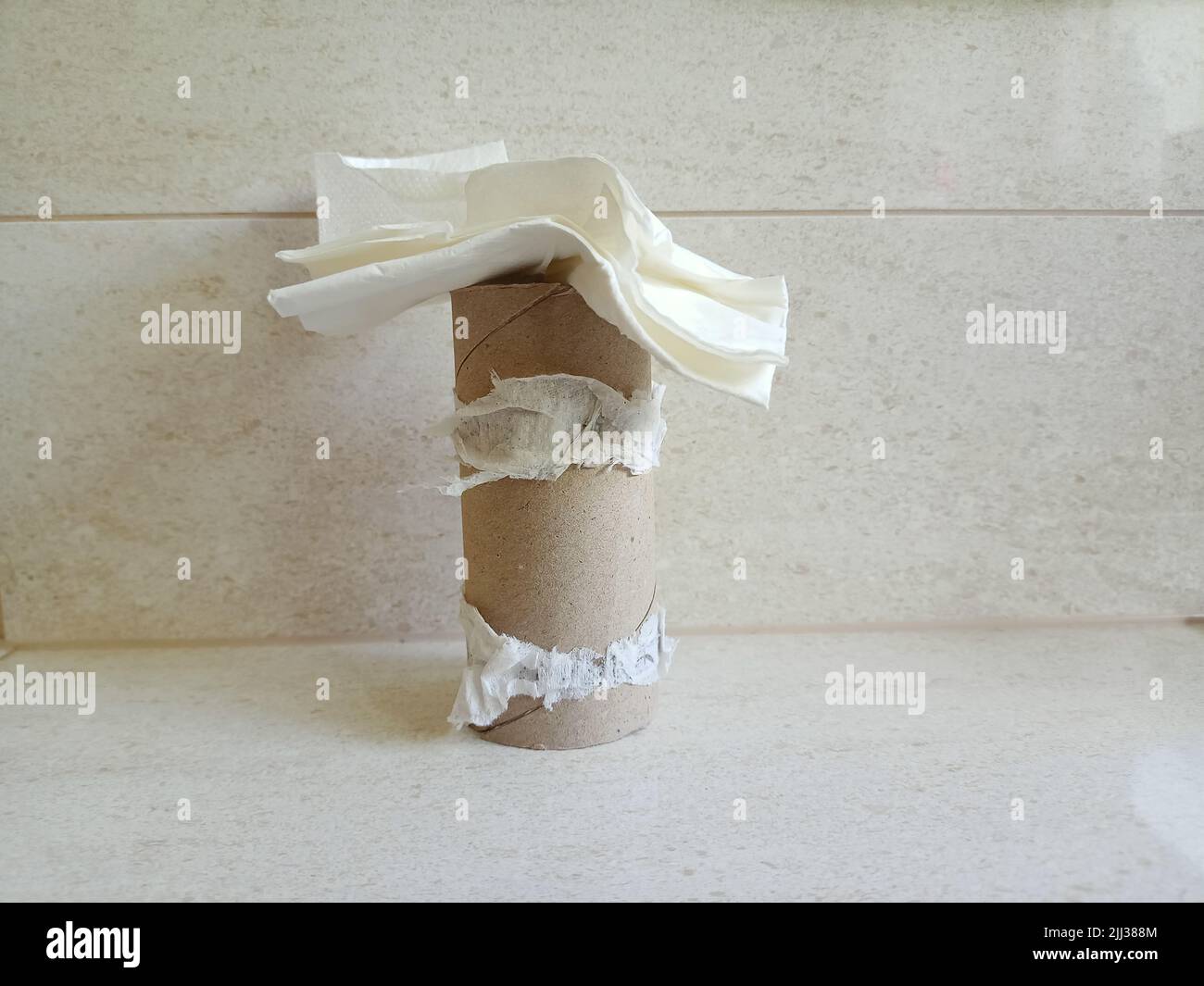 No Toilet Paper In A Bathroom To Use It Stock Photo Alamy