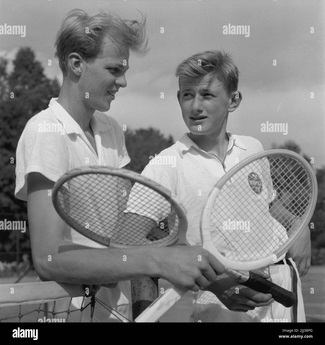 Action shot tennis player Black and White Stock Photos & Images - Alamy