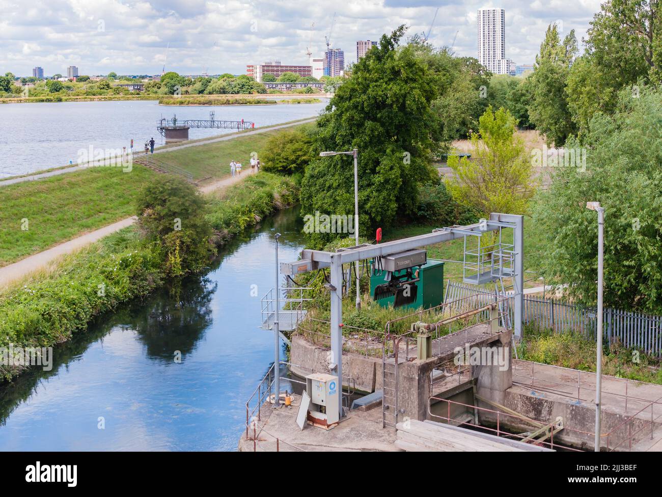 Coppermill Tower at Walthamstow Wetlands, Waltham Forest, London