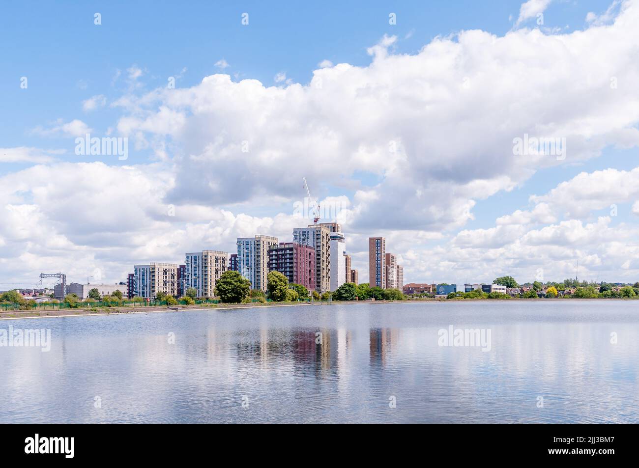 New apartment buildings under construction on the edge of Walthamstow