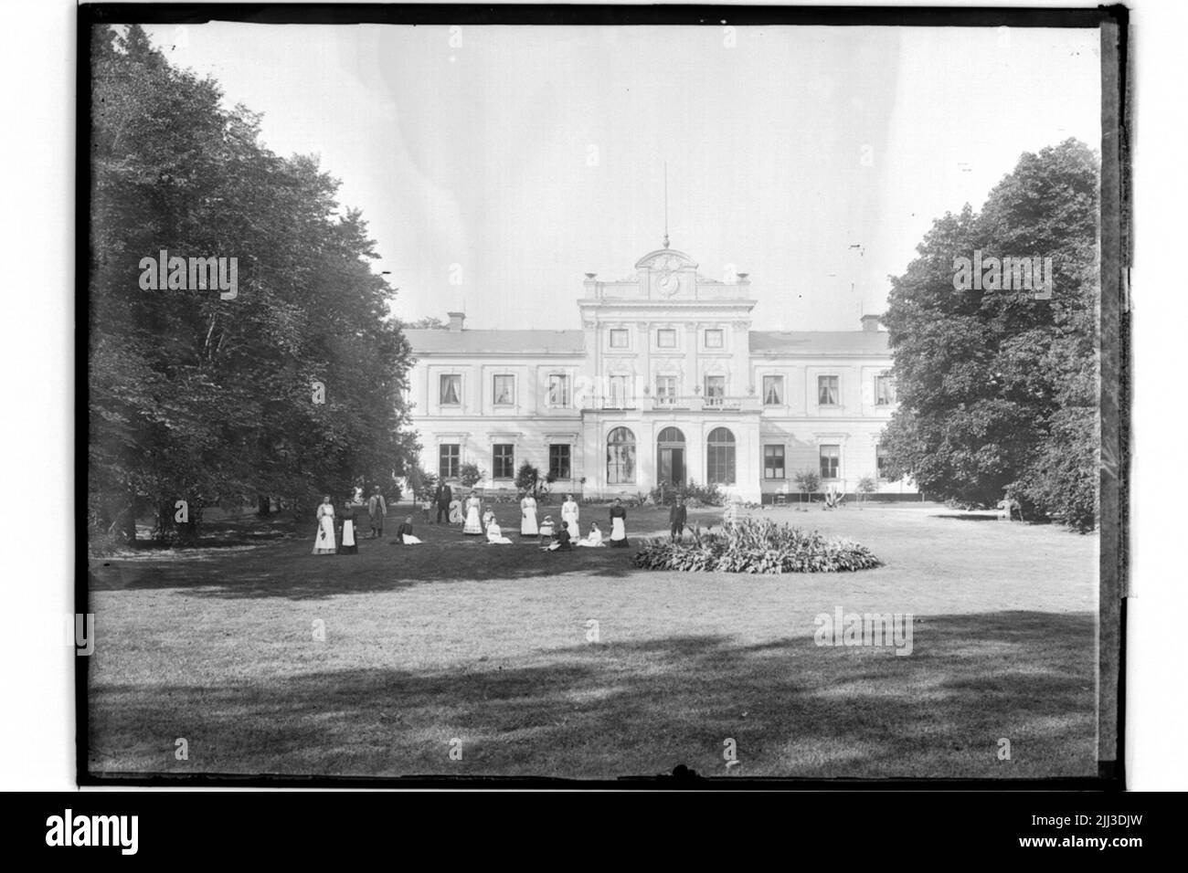 Two storey manor house Black and White Stock Photos & Images - Alamy