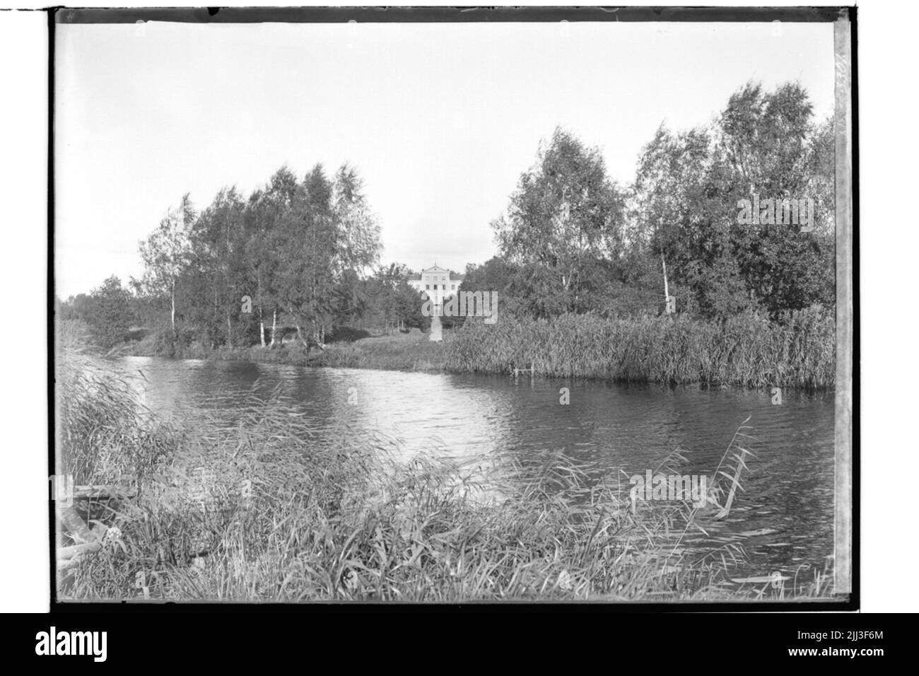 Segersjö Castle, Castle from the lake. LS-10 Stock Photo - Alamy