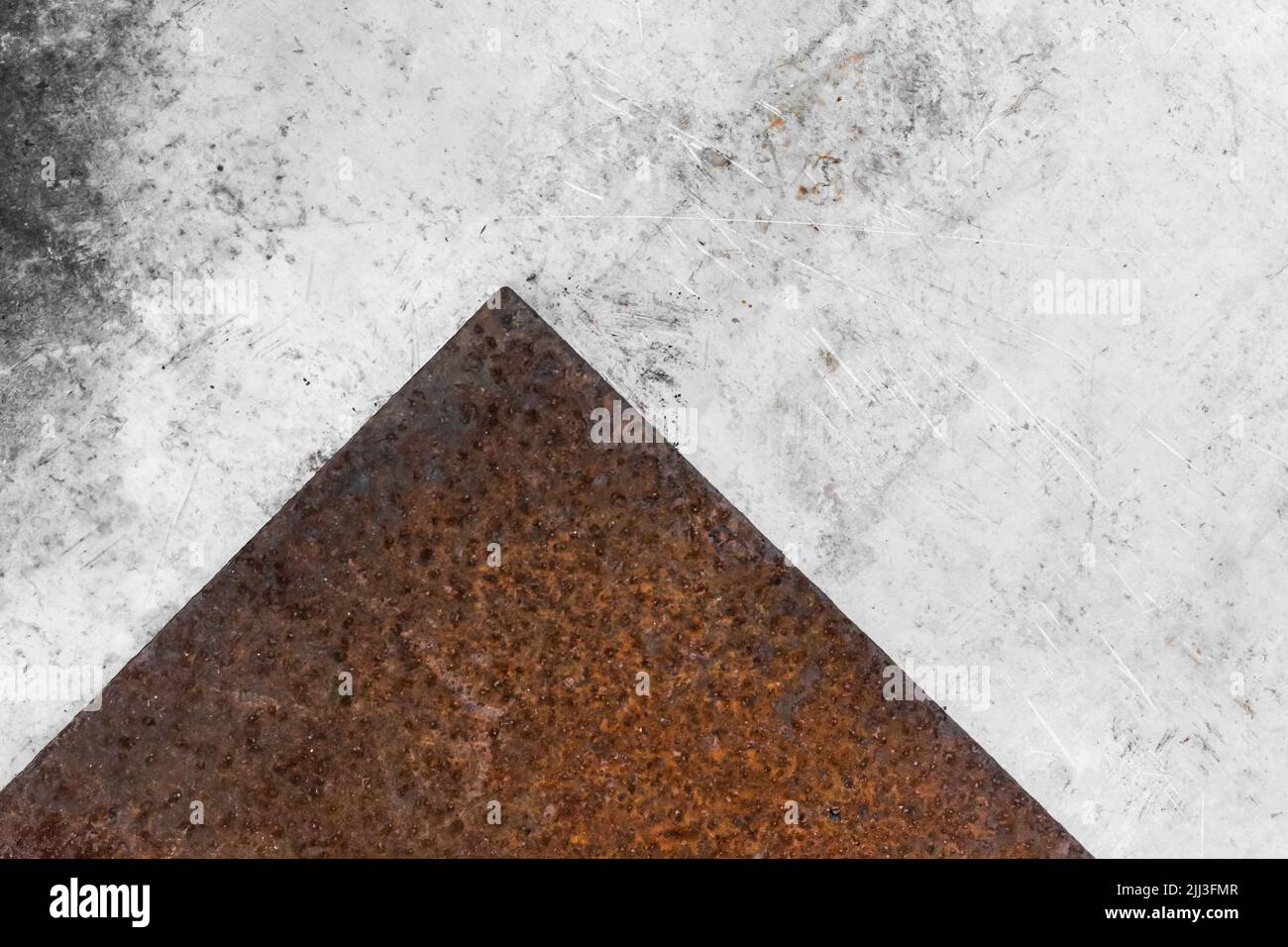 Rusty sample element of metal part corrosion against the background ...