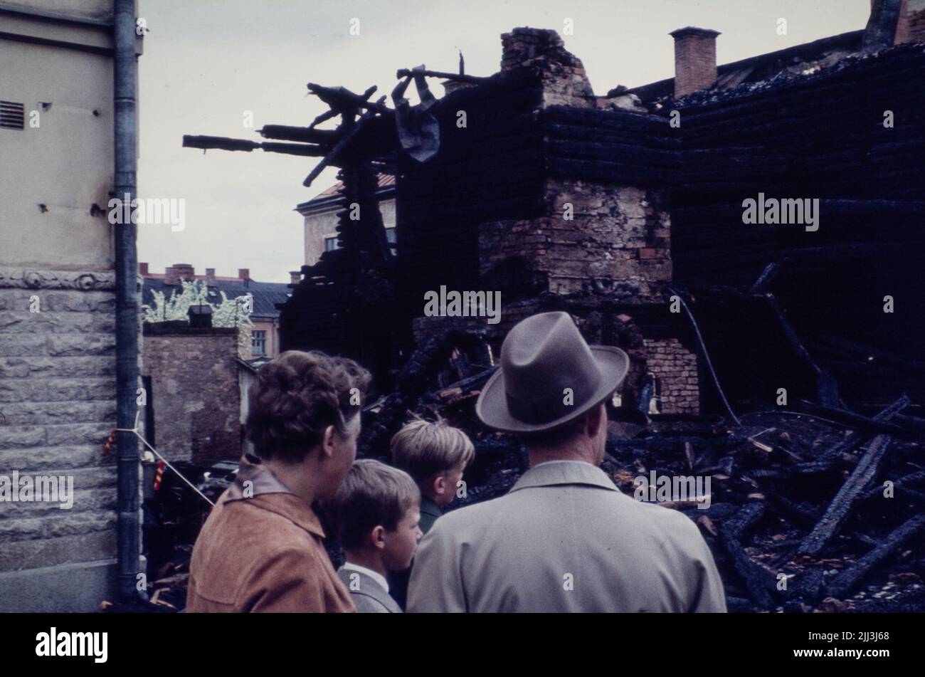 Picture after fire. Stock Photo