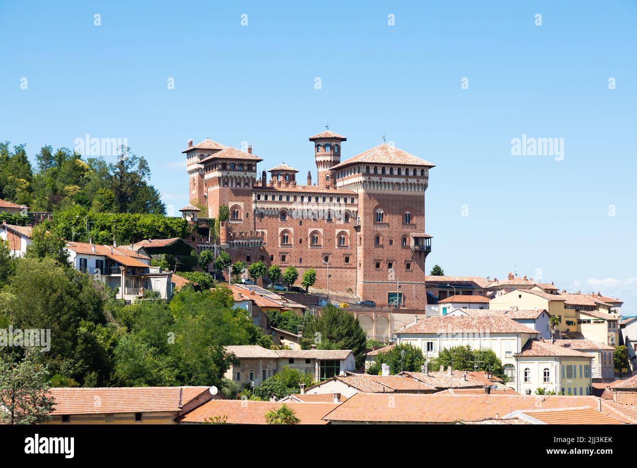Cereseto, Italy - circa August 2021: Cereseto Castle - Castello di Cereseto - located in Monferrato area in Piedmont region, Italy Stock Photo