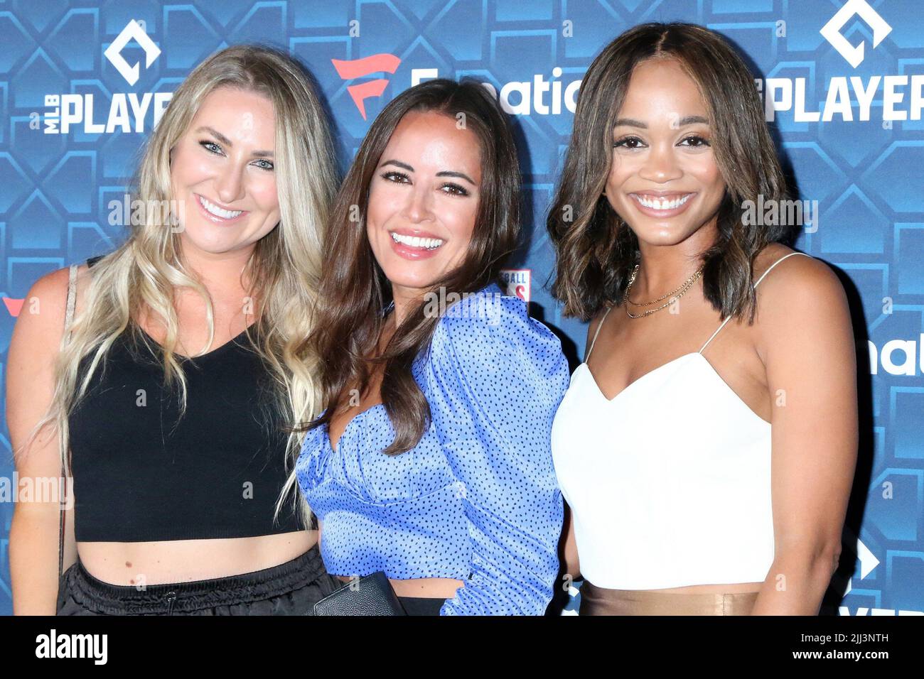 Los Angeles, CA. 18th July, 2022. Katie Conway, Kaylee Hartung, Rachel Lindsay at arrivals for The Players Party Hosted by MLBPA and Fanatics, City Market Social House, Los Angeles, CA July 18, 2022. Credit: Priscilla Grant/Everett Collection/Alamy Live News Stock Photo