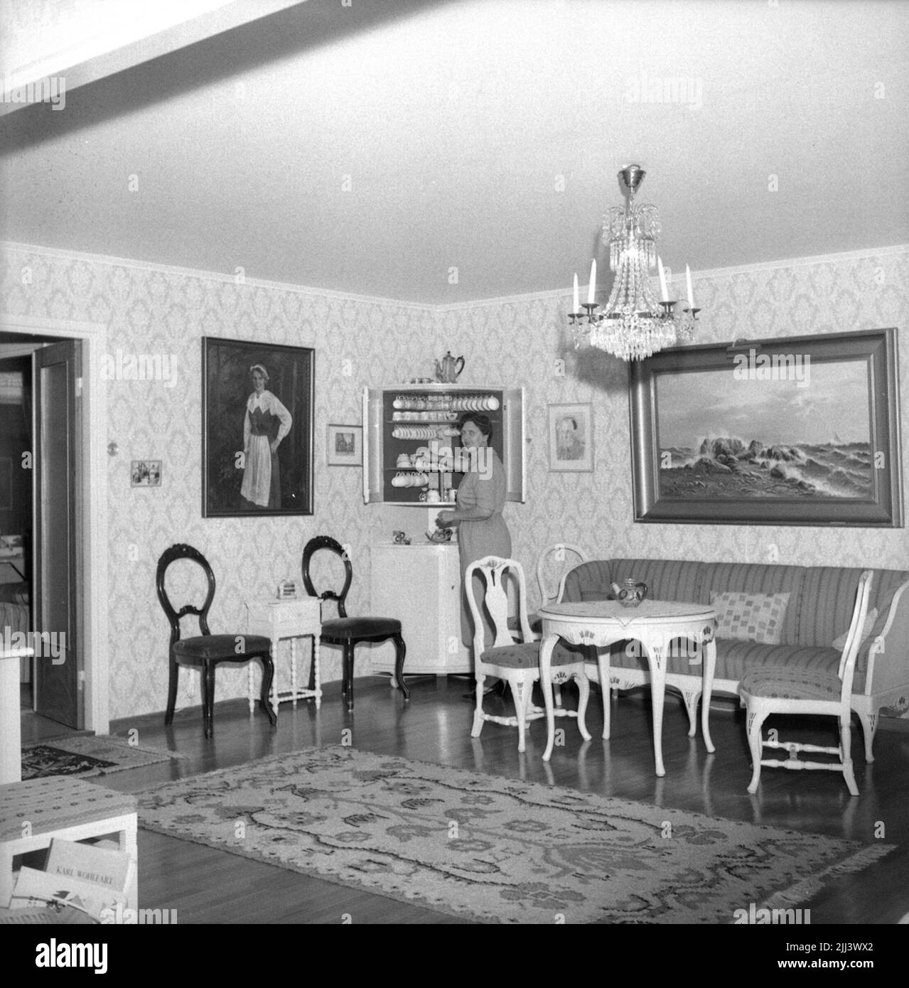 Room interior.12 November 1958 Stock Photo Alamy
