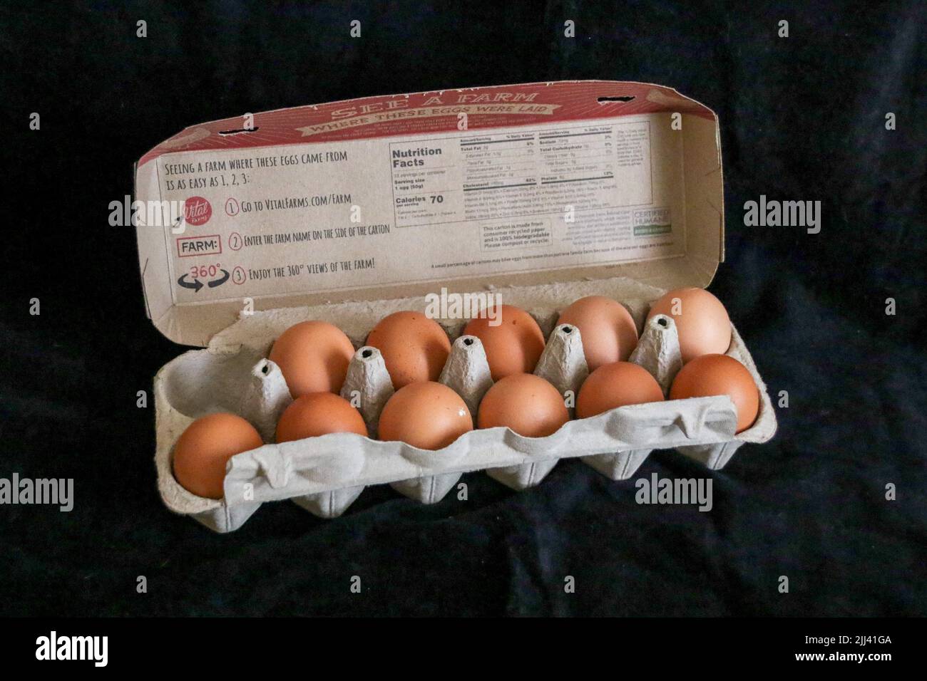 Ilinois, USA. 22nd July, 2022. The price of eggs is skyrocketing and