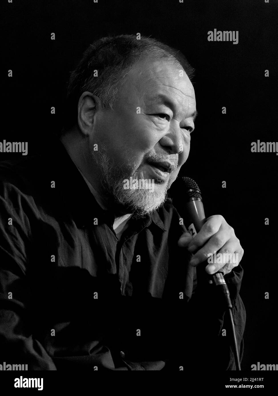 Ai Weiwei at Q&A following screening of 'Ravilious: Drawn To War' at the Arts Picturehouse, Cambridge Stock Photo