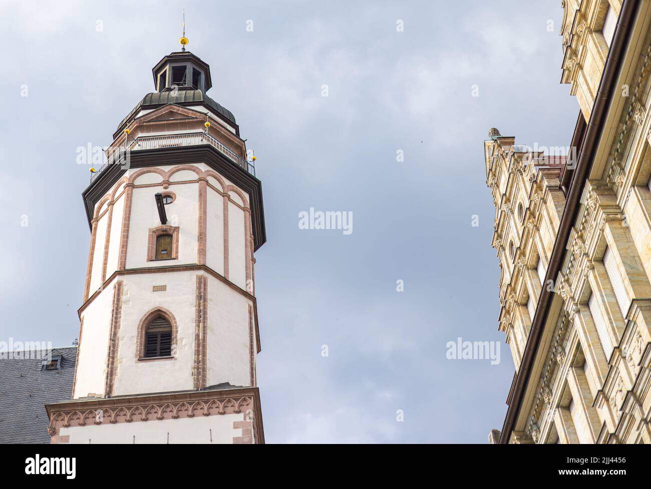 Leipzig, Germany - June 25, 2022: The St. Thomas Church or in german the Thomaskirche. The composer Johann Sebastian Bach worked here as Kapellmeister Stock Photo