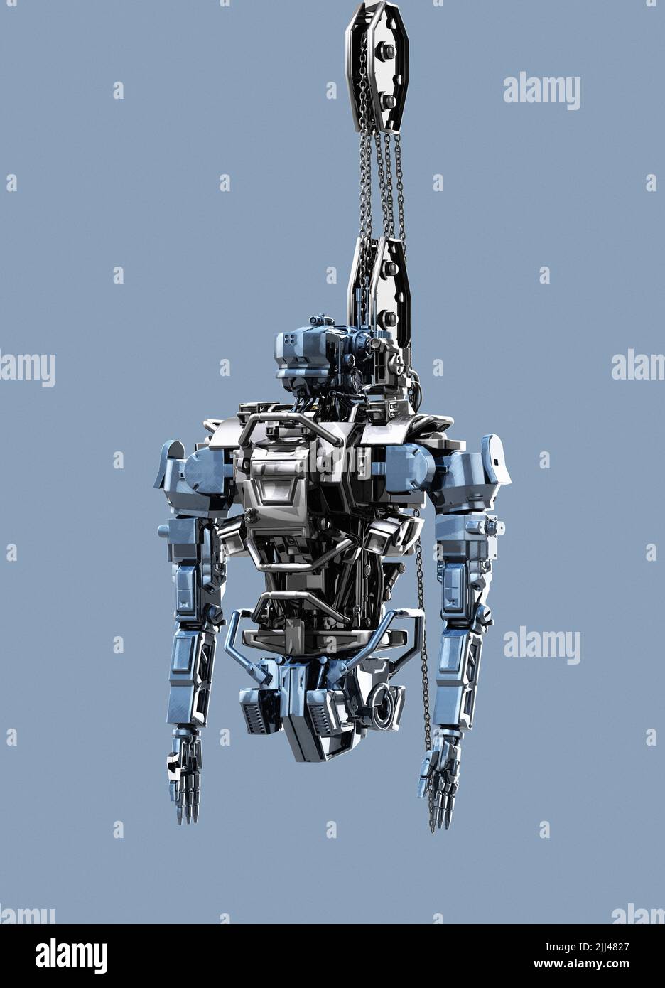 Robot manufacturing, conceptual illustration. Stock Photo