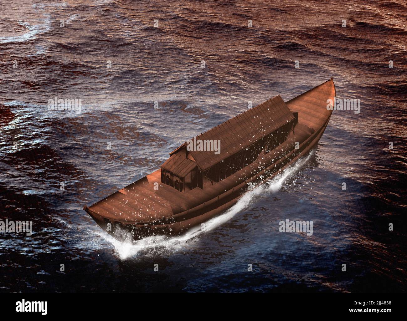 Noah's ark, illustration. Stock Photo