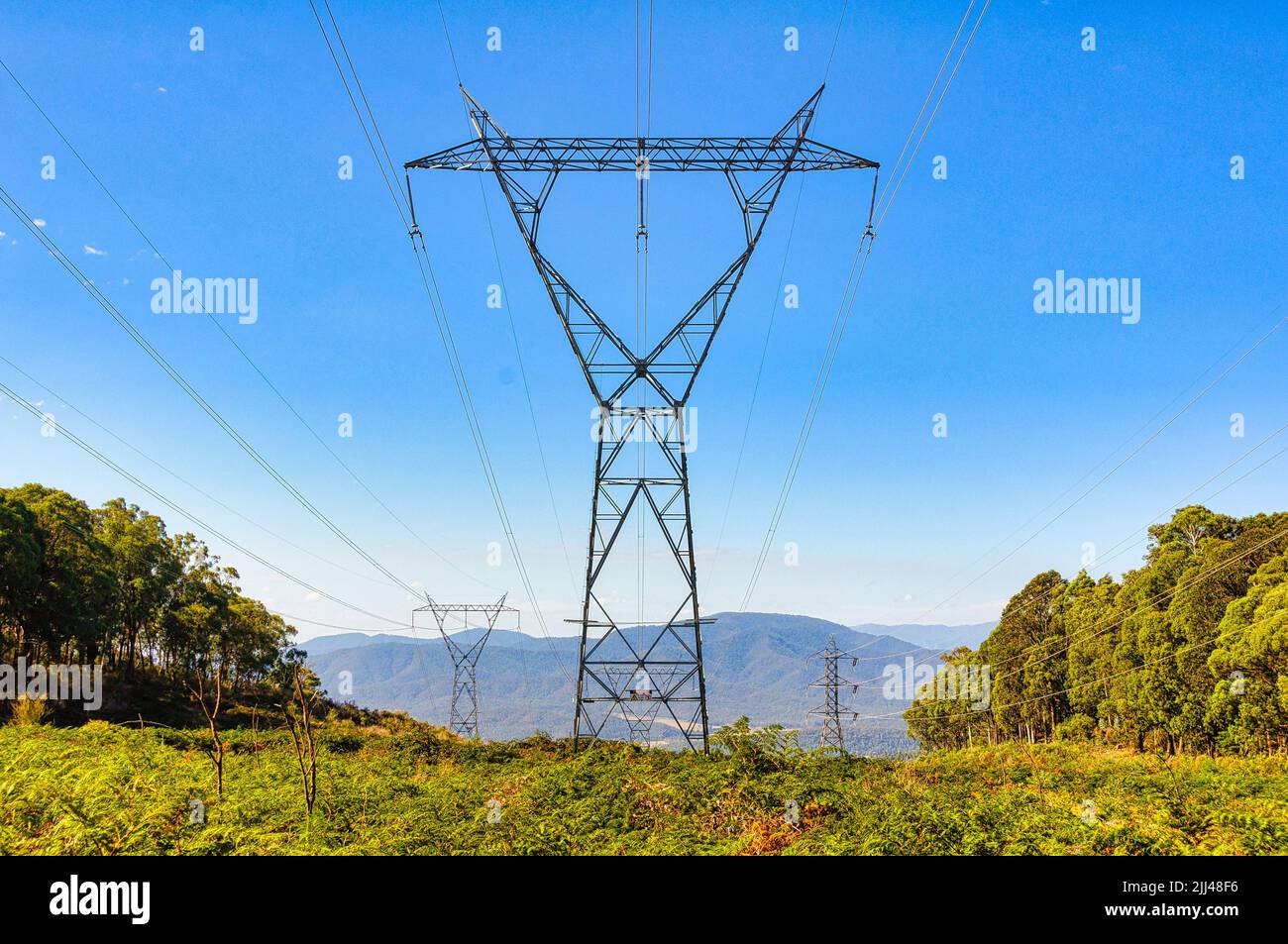High voltage power lines between Mansfield and Whitfield Whitlands