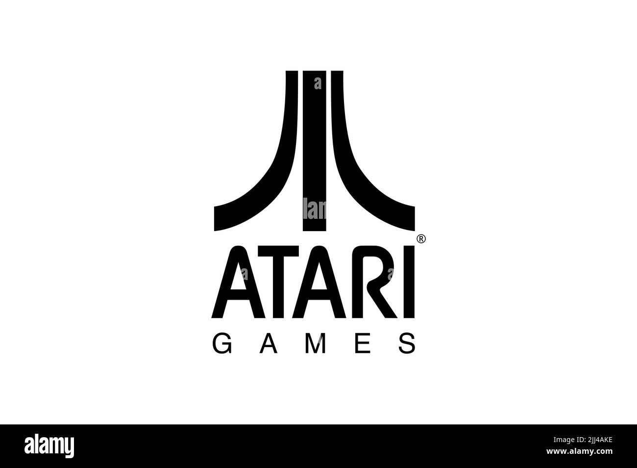 Atari Games, Logo, White background Stock Photo