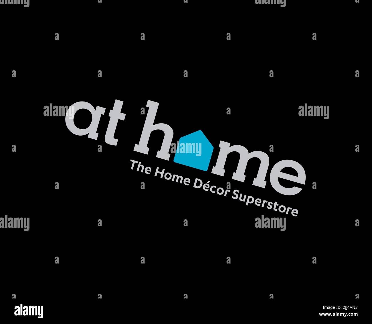 At Home store, rotated logo, black background B Stock Photo Alamy