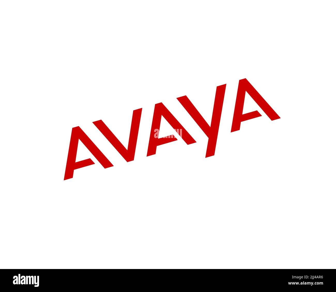 Avaya, rotated logo, white background Stock Photo - Alamy
