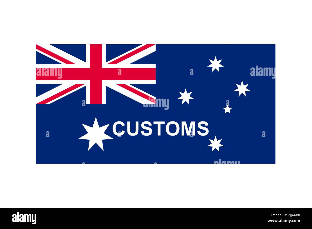 Australian Customs Service, Logo, White background Stock Photo