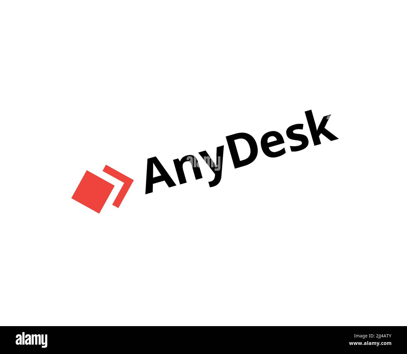 Anydesk rotated logo white background stock photo alamy
