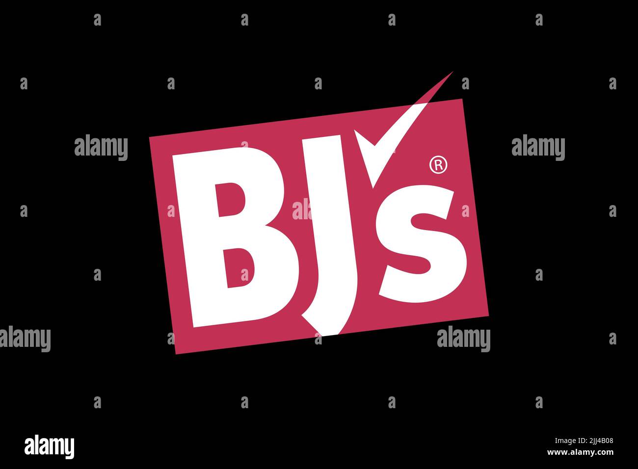 BJ's Wholesale Club, Logo, Black Background Stock Photo