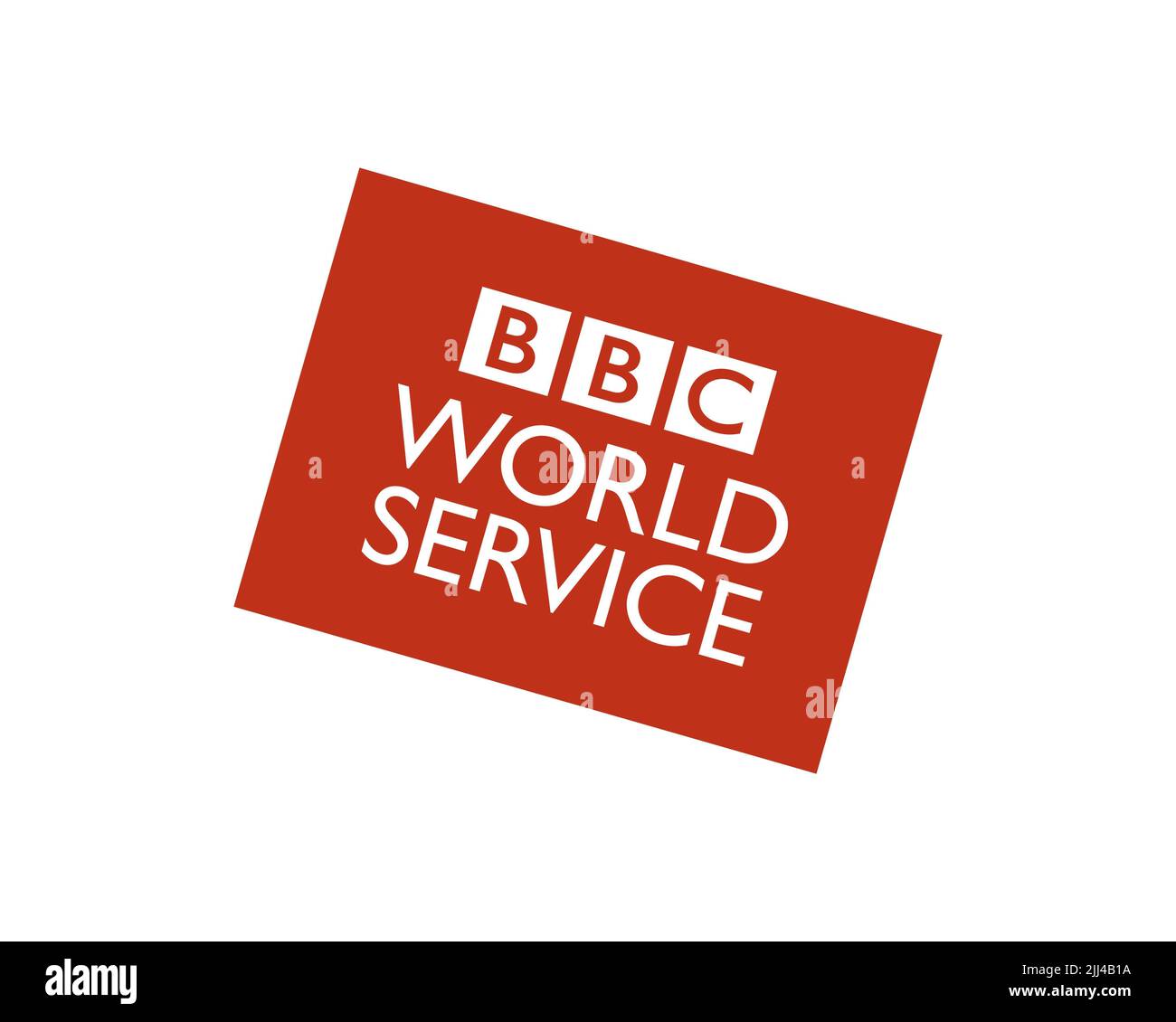 BBC World Service, rotated logo, white background B Stock Photo Alamy