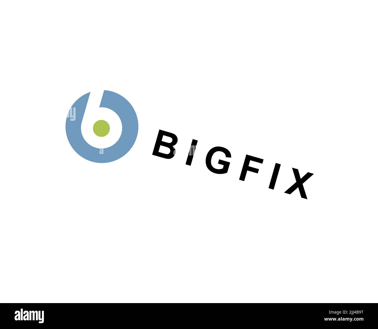BigFix Inc, Rotated Logo, White Background B Stock Photo Alamy
