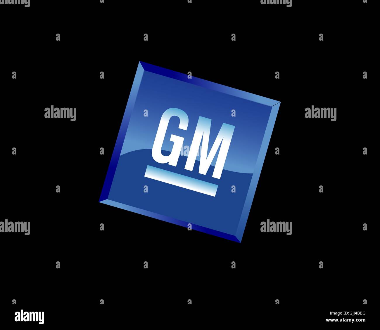 General Motors South Africa, gedrehtes Logo, Schwarzer Hintergrund B