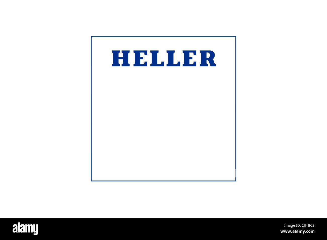 Gebr. Heller, Logo, Weisser Hintergrund Stock Photo