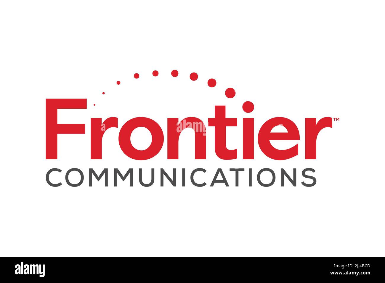Frontier Communications, Logo, Weisser Hintergrund Stock Photo Alamy