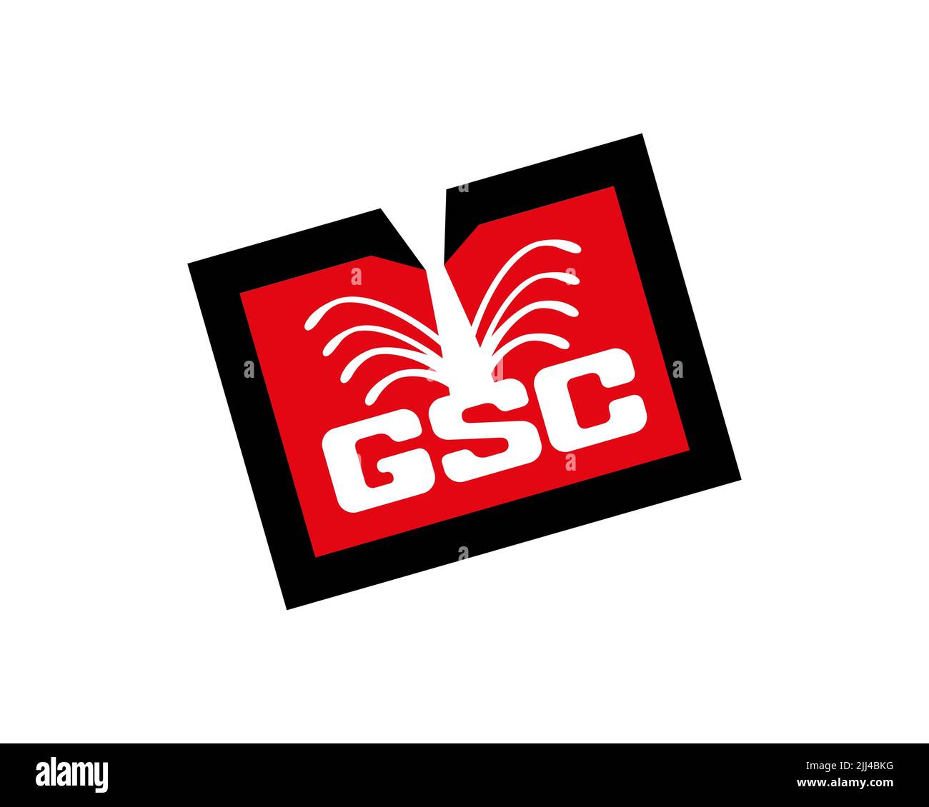 Goodwin Steel Castings, Rotated Logo, White Background Stock Photo Alamy