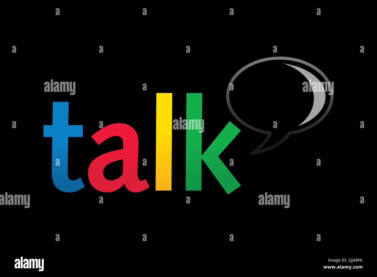 Google Talk, Logo, Black background Stock Photo Alamy