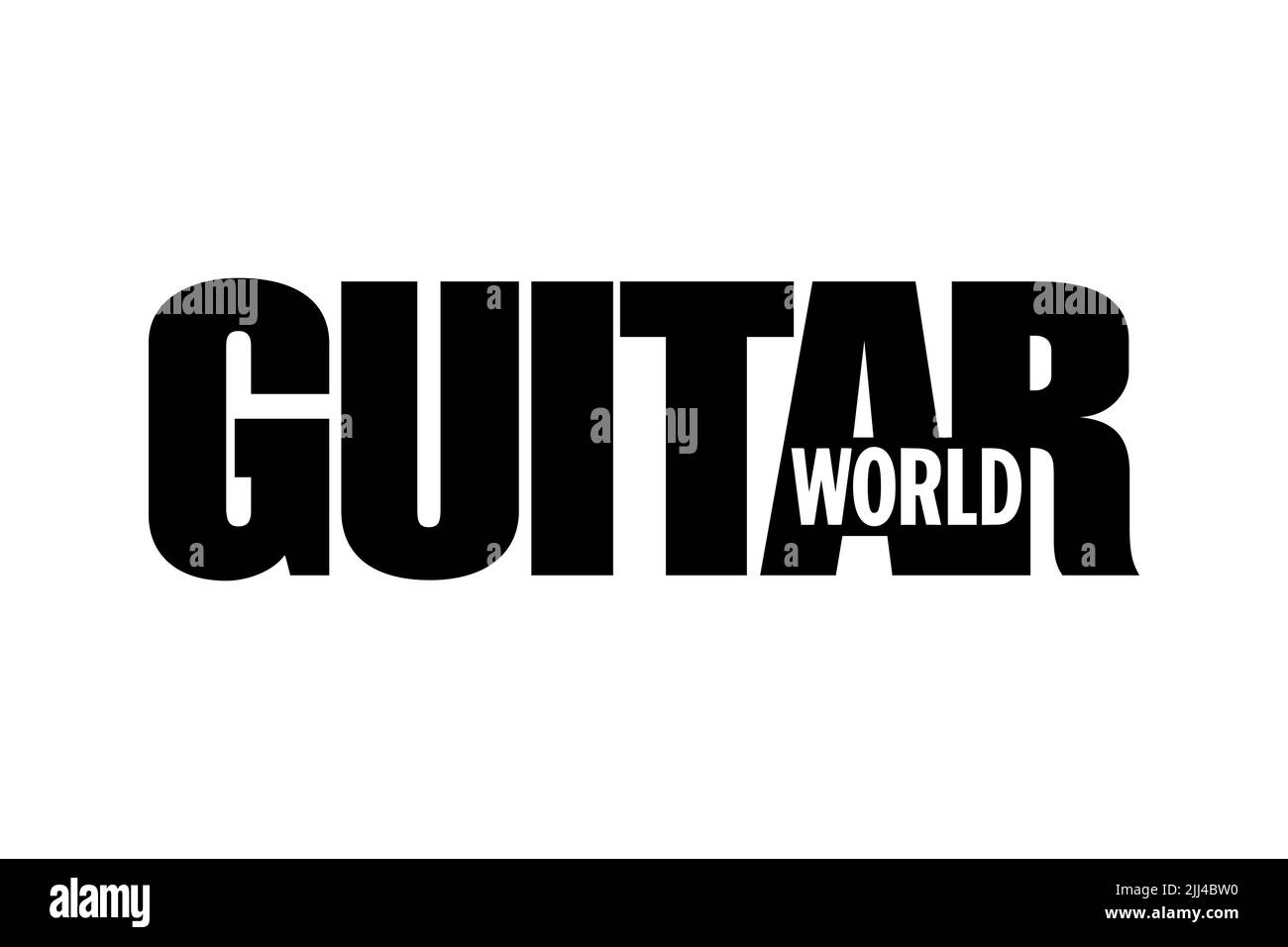 Guitar World, Logo, White background Stock Photo Alamy