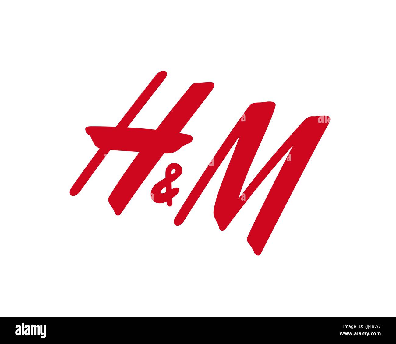 H&M, Rotated Logo, White Background Stock Photo - Alamy