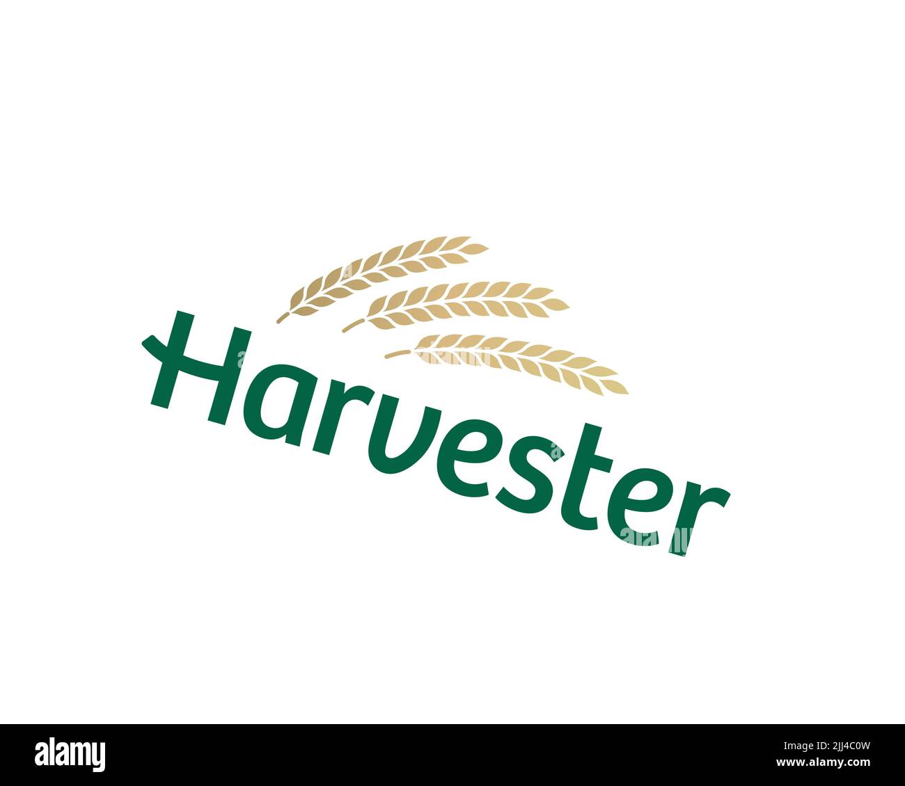 Harvester restaurant, rotated logo, white background B Stock Photo Alamy